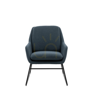 Krzesło Gallery Direct Funton Midnight Blue tapicerowane retro 5059413895173