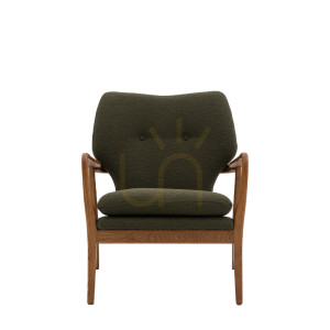 Fotel Jensen Gallery Direct zielony styl Mid-Century 73x74x85 cm