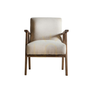 Fotel Gallery Direct Neyland naturalny len Mid-Century 5056315930056