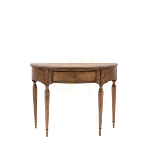 Konsola półksiężyc Gallery Direct Highgrove Mindi naturalne drewno 92,5 cm