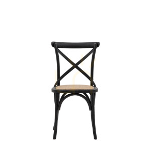 Krzesło bistro Gallery Direct czarne rattan dąb 2 szt. 5059413872730