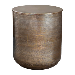 Stolik boczny Gallery Direct Ashta antyczny mosiądz metalowy 45x45x51 cm