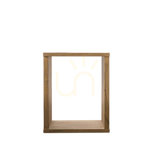 Stolik boczny Gallery Direct Kyoto naturalny z drewna mindi 45x45,3x55 cm