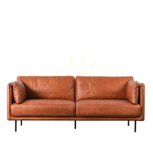 Sofa Gallery Direct Wigmore skórzana brązowa 200,5 cm 5059413688089