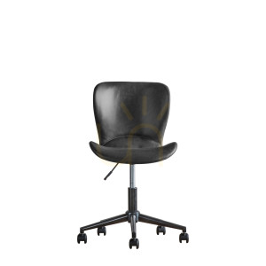 Krzesło obrotowe Gallery Direct Mendel charcoal sztuczna skóra 5059413396090