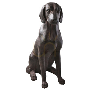 Figura dekoracyjna psa Gallery Direct Digby postarzany brąz żywica 73,5 cm