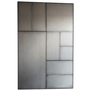 Lustro Gallery Direct Broadheath antyczne czarne 81x122 cm