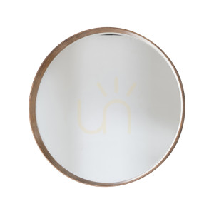 Lustro okrągłe Gallery Direct Keaton dąb 73,5 cm 5056315929272