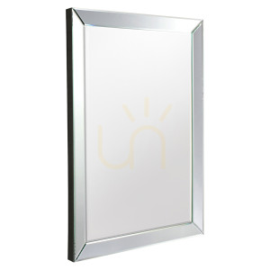 Lustro prostokątne Gallery Direct Luna srebrne 91,5x61 cm 5055299428764