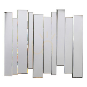 Lustro ścienne Gallery Direct Montessa srebrne 80x70 cm
