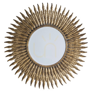 Lustro okrągłe Gallery Direct Quill złote 61 cm 5055999238014