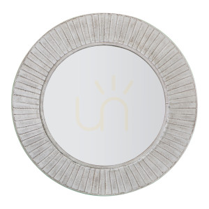 Lustro okrągłe Gallery Direct Ramlia 81 cm distressed cream