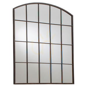 Lustro okienne Gallery Direct Rockford czarne metalowe 91x76 cm