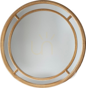 Lustro okrągłe Gallery Direct Sinatra Gold antyczne złoto 90x90 cm