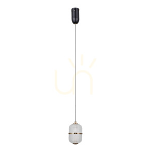 Czarna Lampa Wisząca Alani LED