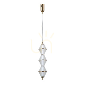 Złota Lampa Wisząca Fuente LED 3-punktowa