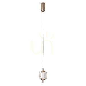 Lampa wisząca Italux Pedro LED złota PND-34405-1-HBR