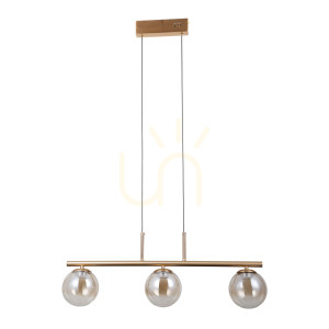 Złota Lampa Wisząca Velada LED 3-punktowa