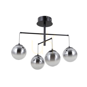 Czarna Lampa Wisząca Velada LED 4-punktowa