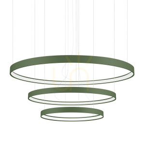 Żyrandol RIO 3 55/78/110 zielona oliwka LED 3000K - THORO