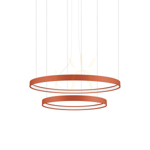 Żyrandol RIO 2 55/78 ochra czerwona LED 3000K - THORO