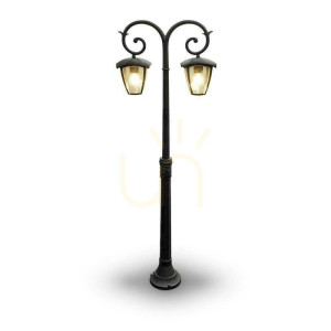 Latarnia Ogrodowa V-TAC 2XE27 1410mm IP44 Czarny VT-738