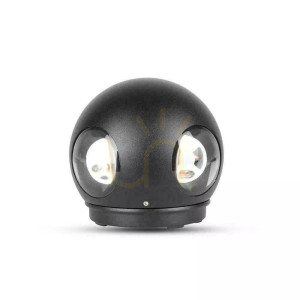 Kinkiet Ścienny V-TAC 4W LED Czarny Okrągły IP65 VT-834 3000K 440lm