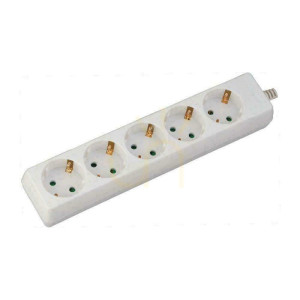 Przedłużacz 5 gniazd V-TAC (3G 1.5MM2 X 1.5M) Biały VT-1105