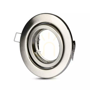 Oczko V-TAC GU10 Okrągłe Ruchome Satyna VT-7227RD-SN