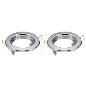 Oczko V-TAC GU10 Okrągłe Stałe Chrom (Opak. 2 szt) VT-778-CH