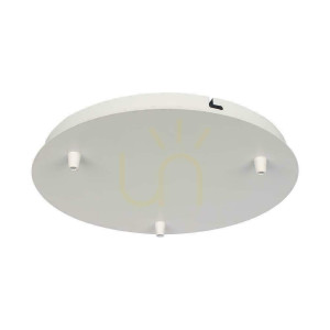 Rozeta sufitowa potrójna V-TAC 300x25mm Biały Matowy