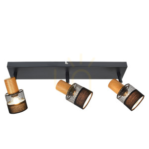 Czarny Reflektorek Coletta E14 3-punktowy