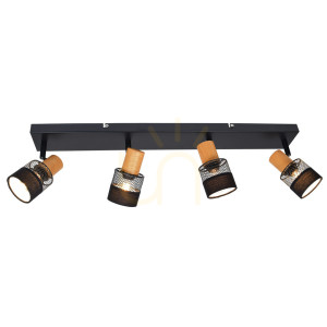 Czarny Reflektorek Coletta E14 4-punktowy