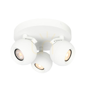 Nowoczesny Biały Spotlight Lafin GU10 3-punktowy