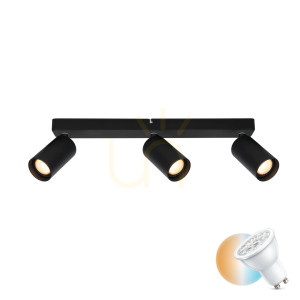 Reflektorek Italux Nesto 3x GU10 czarny LED SPL-23436-3-BK