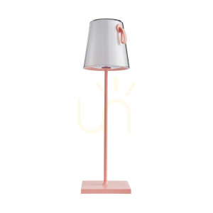 Różowa Lampka na biurko Ostap LED