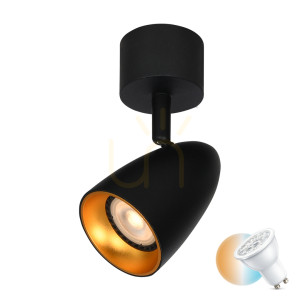 Czarny Nowoczesny Spotlight Tino GU10