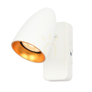 Kinkiet Italux Tino biały GU10 LED 10W WL-36748-1-WH-GD