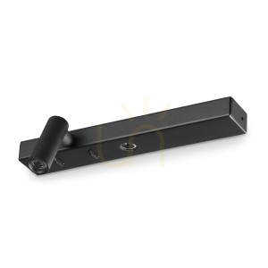 Kinkiet LED Ideallux Bonne Nuit czarny 2x6,5W 22 cm 336787