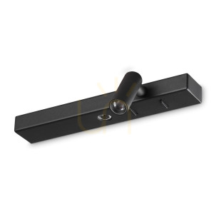 Kinkiet LED Ideallux Bonne Nuit czarny 2-punktowy 6,5W 22 cm 336817