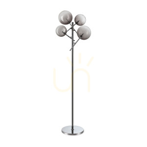 Lampa stojąca Ideallux Equinoxe 348292 4xG4 chrom szkło dymione 166 cm