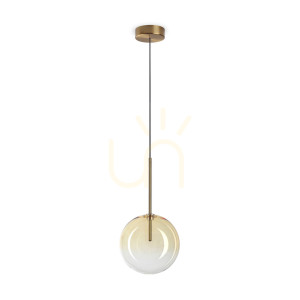 Lampa wisząca Ideal Lux Equinoxe 345352 amber chrom 20 cm G4
