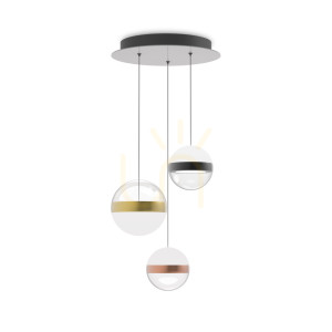 Lampa wisząca Ideallux Galaxy 342993 LED 29W biała 3-punktowa 25 cm