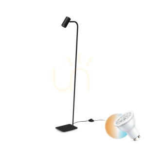 Lampa stojąca Ideallux Ginger czarna GU10 1x28W 122 cm 326658