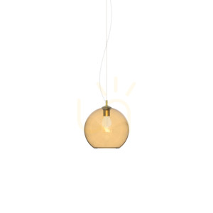 Lampa wisząca Ideallux NEMO 339047 bursztynowa E27 1x42W 20 cm