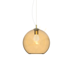 Lampa wisząca Ideallux NEMO 339061 bursztynowa E27 1x42W 40 cm