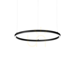 Lampa wisząca Ideallux Oracle Slim 342023 LED 28W 4000K czarna 50 cm