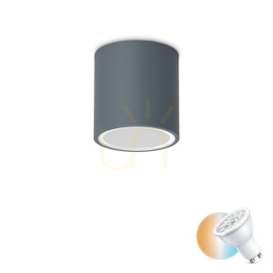 Plafon zewnętrzny Ideallux TECHO 318110 antracyt GU10 IP54 9 cm