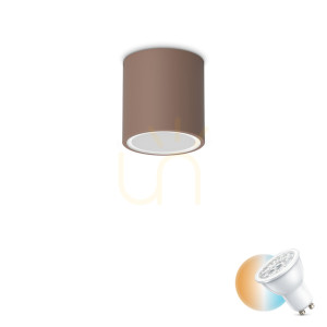 Plafon zewnętrzny Ideallux TECHO 318134 brązowy GU10 IP54 9 cm