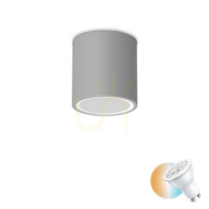 Plafon zewnętrzny Ideallux Techo 342726 szary GU10 IP54 9 cm